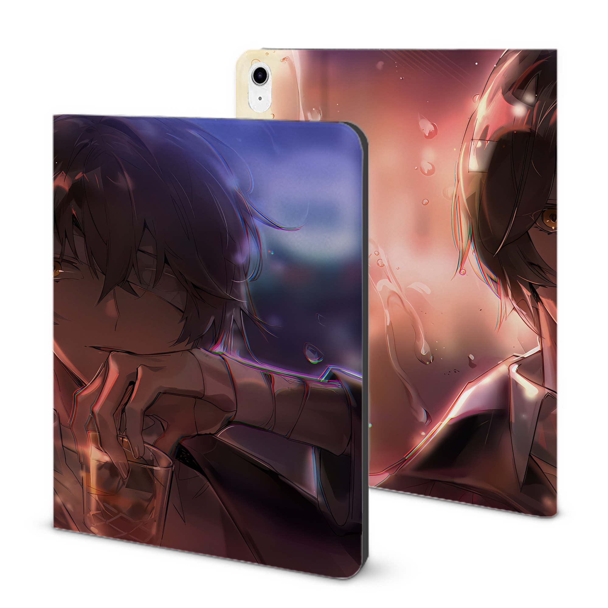 （画像用） 文豪ストレイドッグス Bungo Stray Dogs IPad ケース ブック型 PUレザー TPU 耐衝撃 軽量 薄型 ペン収納なし 全面保護 IPad 各モデル対応